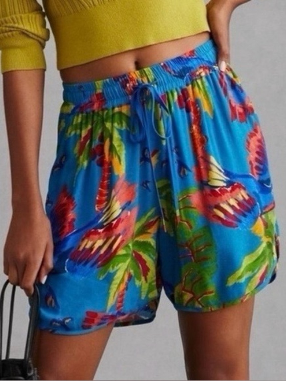 FARM Rio Sunny Day Shorts Size X-Large in Palm Parrot Sloth Print